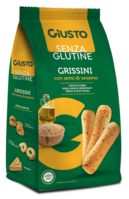 GIUSTO SENZA GLUTINE GRISSINI AL SESAMO 150 G - farmascienza.it