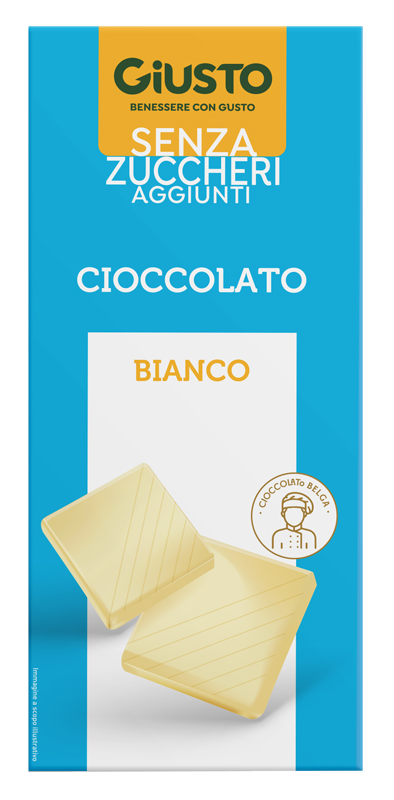 GIUSTO SENZA ZUCCHERO CIOCCOLATO BIANCO 85 G - farmascienza.it
