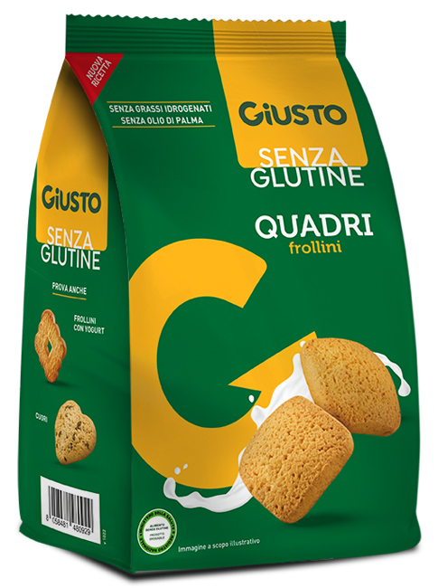 GIUSTO SENZA GLUTINE QUADRI FROLLINI 200 G - farmascienza.it
