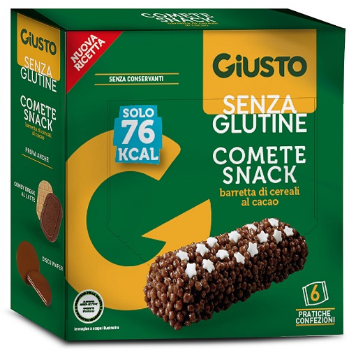 GIUSTO SENZA GLUTINE COMETE SNACK 6 CONFEZIONI DA 20 G - farmascienza.it