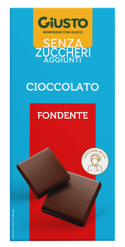 GIUSTO SENZA ZUCCHERO TAVOLETTA CIOCCOLATO FONDENTE 85 G - farmascienza.it