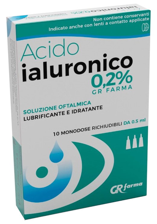 SOLUZIONE OFTALMICA LUBRIFICANTE E IDRATANTE ACIDO IALURONICO 0,2% 10 MONODOSE RICHIUDIBILI DA 0,5 ML - farmascienza.it