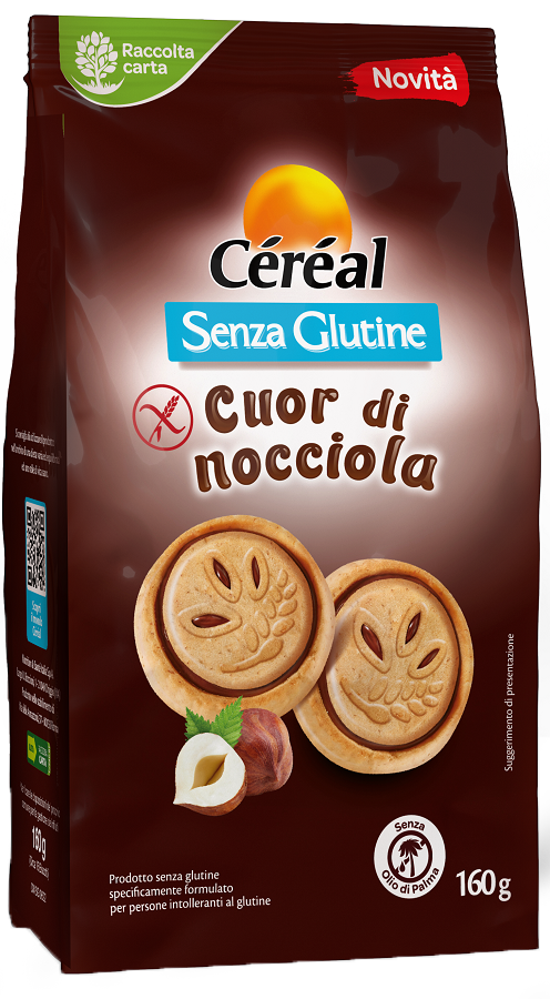 CEREAL SENZA GLUTINE CUOR DI NOCCIOLA 160 G - farmascienza.it