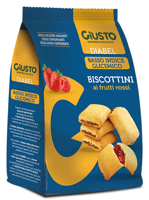 GIUSTO DIABEL BISCOTTINI FRUTTI ROSSI 250 G - farmascienza.it