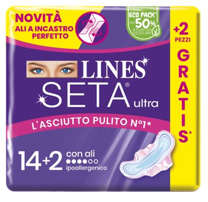 LINES SETA ULTRA ASSORBENTI ALI CP 14+2 PEZZI - farmascienza.it