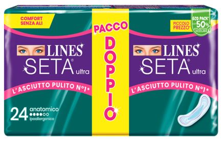 LINES SETA ULTRA ASSORBENTI ANATOMICO VP DWCT 24 PEZZI - farmascienza.it