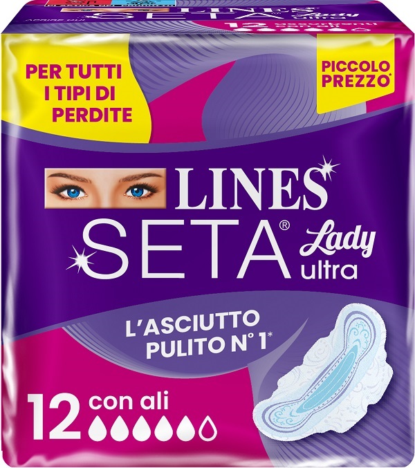 LINES SETA ULTRA ASSORBENTI LADY ALI DWCT 12 PEZZI - farmascienza.it