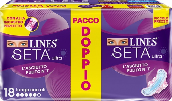 LINES SETA ULTRA ASSORBENTI LUNGO VP DWCT 18 PEZZI - farmascienza.it