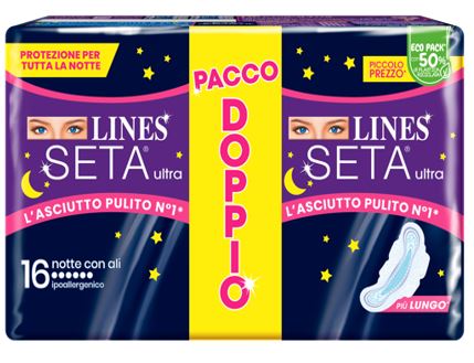 LINES SETA ULTRA ASSORBENTI NOTTE VP DWCT 16 PEZZI - farmascienza.it