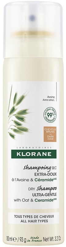 KLORANE SHAMPOO SECCO EXTRA DELICATO AVENA&CERAMIDE CAPELLI SCURI 150 ML - farmascienza.it