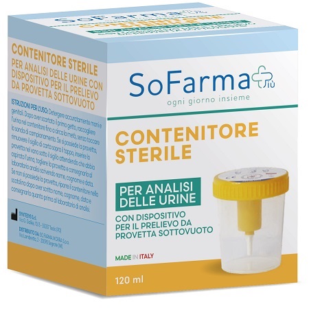 CONTENITORE URINA SOTTOVUOTO DA 120 ML SOFARMAPIU' - farmascienza.it