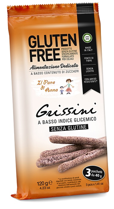 IL PANE DI ANNA GRISSINI A BASSO INDICE GLICEMICO 3 PACCHETTI DA 40 G - farmascienza.it