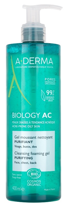 ADERMA BIOLOGY AC GEL DETERGENTE SCHIUMOGENO PURIFICANTE 400 ML - farmascienza.it