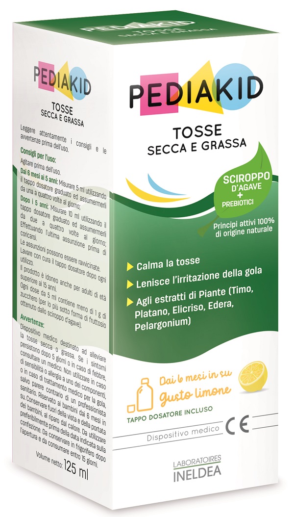 PEDIAKID TOSSE SECCA E GRASSA SCIROPPO 125 ML - farmascienza.it