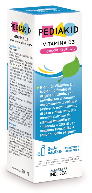 PEDIAKID VITAMINA D3 200IU 200 ML - farmascienza.it