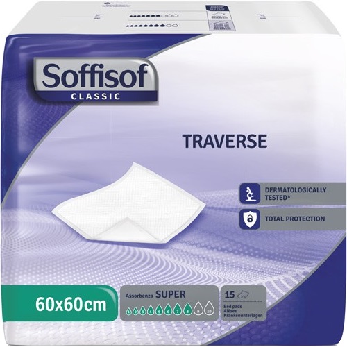 TRAVERSA PER INCONTINENZA SOFFISOF CLASSIC 8 GOCCE 60 X 60 15 PEZZI - farmascienza.it