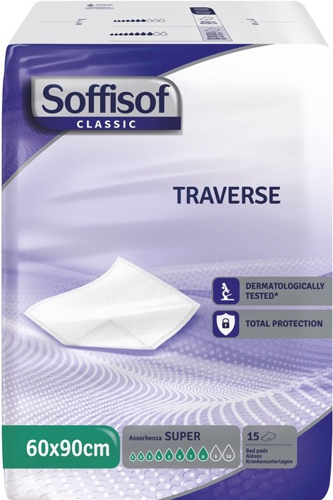 TRAVERSA PER INCONTINENZA SOFFISOF CLASSIC 8 GOCCE 60 X 90 15 PEZZI - farmascienza.it