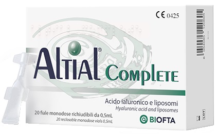 SOLUZIONE OFTALMICA LUBRIFICANTE ALTIAL COMPLETE 4 STRIP DA 5 FLACONI DA 0,5 ML - farmascienza.it