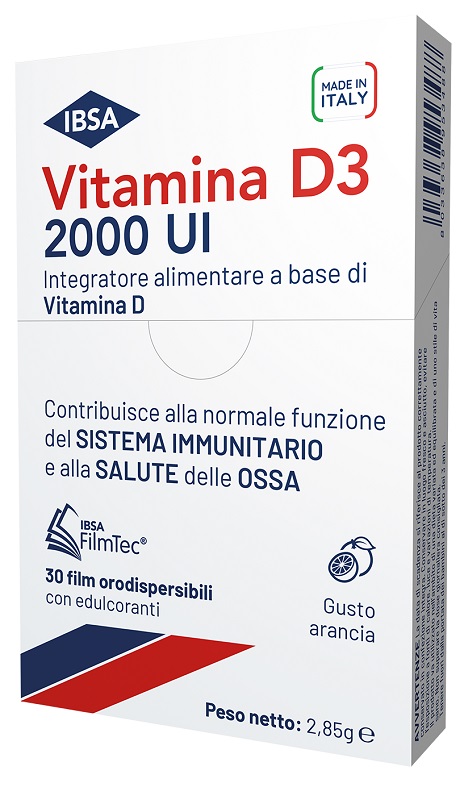 VITAMINA D3 IBSA 2000 UI 30 FILM ORODISPERSIBILI - farmascienza.it
