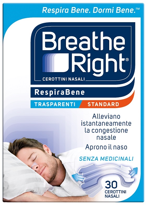 CEROTTI NASALI BREATHE RIGHT TRASPARENTI 30 PEZZI - farmascienza.it