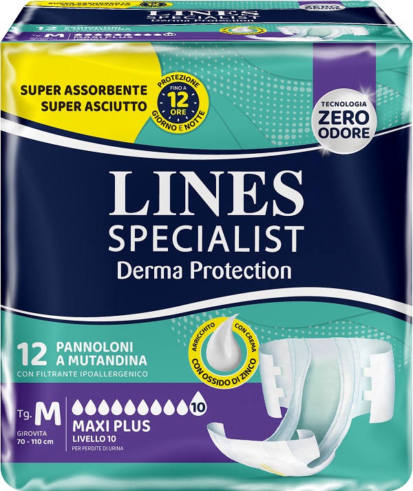 PANNOLONE MUTANDINA LINES SPECIALIST DERM AP M 12 PEZZI - farmascienza.it