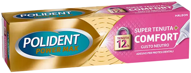 CREMA ADESIVA PROTESI DENTALI POLIDENT POWER MAX SUPER TENUTA+COMFORT 40 G - farmascienza.it