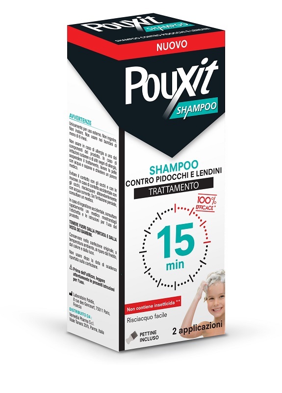 SHAMPOO CONTRO PIDOCCHI E LENDINI POUXIT TRATTAMENTO CON PETTINE INCLUSO 200 ML - farmascienza.it