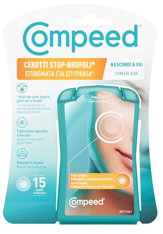 COMPEED CEROTTI STOP BRUFOLI NASCONDI & VAI 15 PEZZI - farmascienza.it
