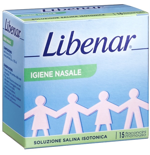 SOLUZIONE SALINA ISOTONICA 0,9% LIBENAR PER IGIENE NASALE 15 FLACONCINI MONOUSO X 5 ML - farmascienza.it
