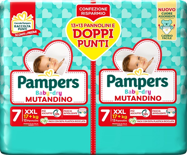 PAMPERS BABY DRY PANNOLINO MUTANDINA DUO DOWNCOUNT XXL 26 PEZZI - farmascienza.it