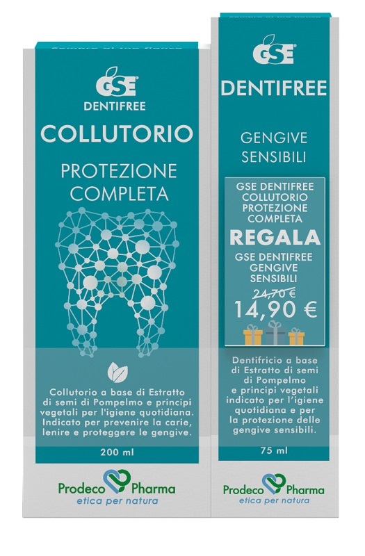GSE DENTIFREE COLLUTORIO REGALA GENGIVE SENSIBILI 200 ML + 75 ML - farmascienza.it