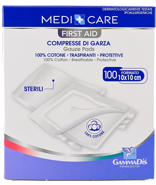 GARZA MEDICARE COTONE 10X10 CM 100 PEZZI - farmascienza.it