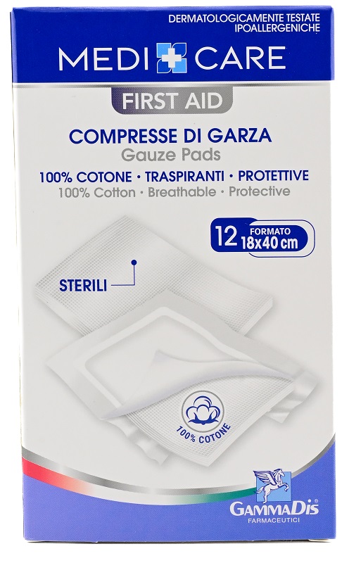 GARZA MEDICARE COTONE 18X40 CM 12 PEZZI - farmascienza.it