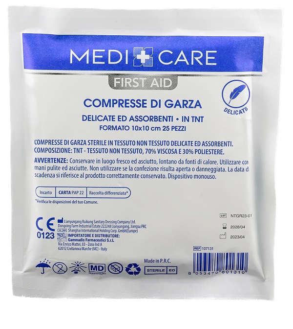 GARZA MEDICARE TNT 10X10 CM 25 PEZZI - farmascienza.it