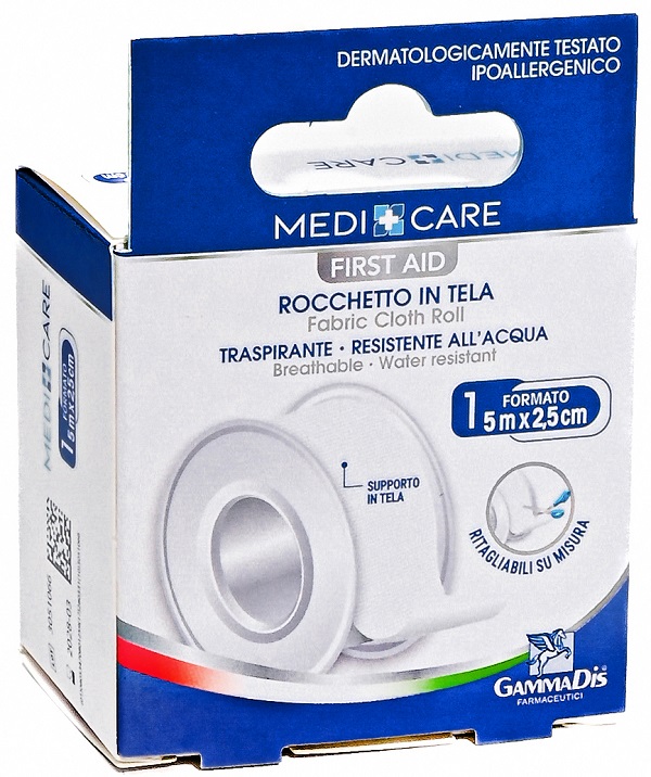 CEROTTO IN ROCCHETTO MEDICARE  TELA BIANCO PLUS 500X2,5 CM - farmascienza.it