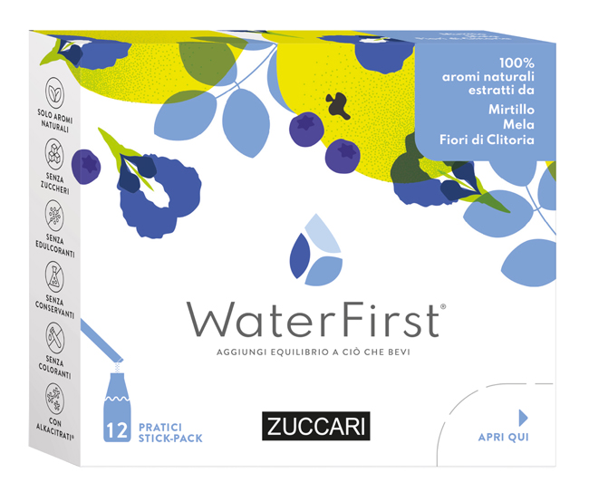 WATER FIRST MIRTILLO-MELA-FIORI CLITORIA 12 STICK PACK - farmascienza.it