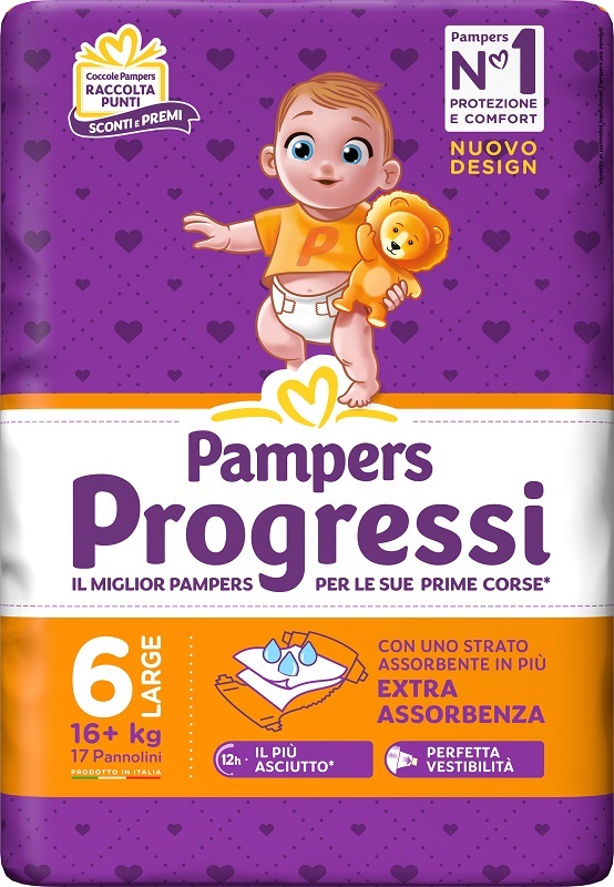 PAMPERS PROGRESSI XL 17 PEZZI - farmascienza.it