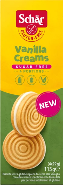 SCHAR SUGAR FREE VANILLA CREAMS 115 G - farmascienza.it