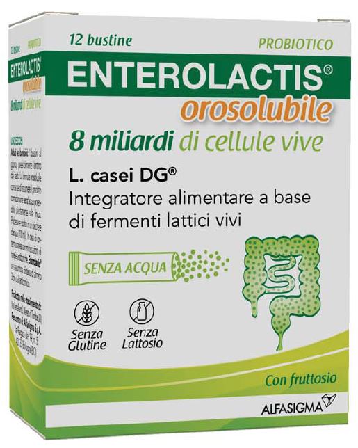 ENTEROLACTIS OROSOLUBILE 12 BUSTINE 8 MILIARDI DI CELLULE VIVE - farmascienza.it