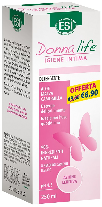 ESI DONNA LIFE IGIENE INTIMA DETERGENTE LENITIVO 250 ML - farmascienza.it