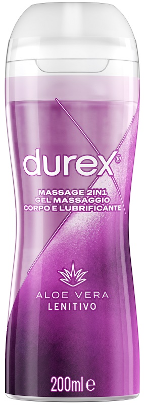DUREX MASSAGE 2 IN 1 GEL MASSAGGIO CORPO E LUBRIFICANTE ALOE VERA 200 ML - farmascienza.it