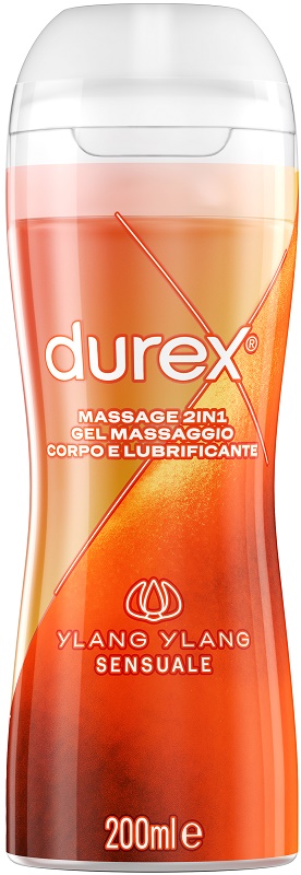 DUREX MASSAGE 2 IN 1 GEL MASSAGGIO CORPO E LUBRIFICANTE YLANG YLANG 200 ML - farmascienza.it