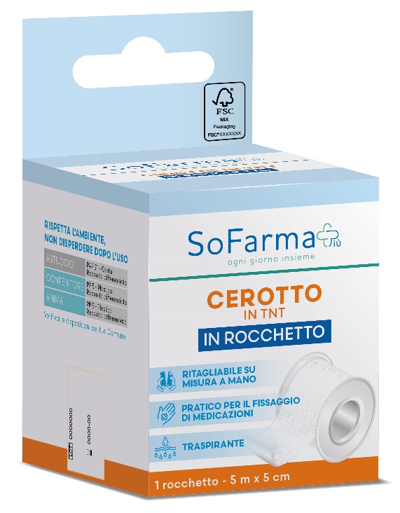 ROCCHETTO TESSUTO NON TESSUTO M 5X5 CM SOFARMAPIU' - farmascienza.it