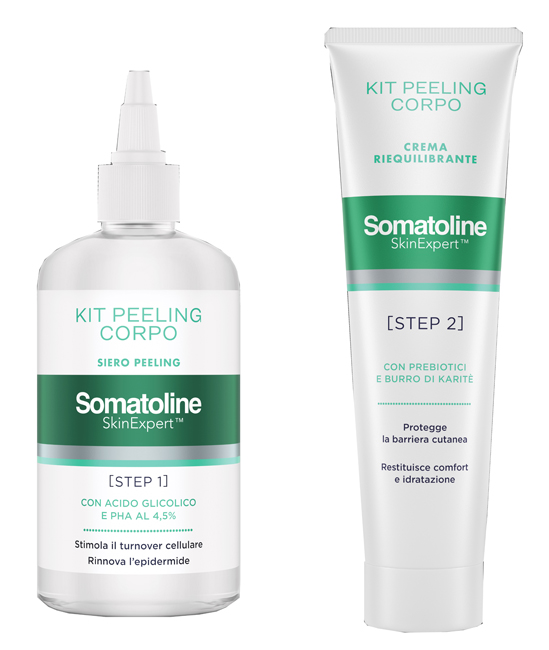SOMATOLINE SKIN EXPERT KIT PEELING CORPO 1 GEL PEELING 200 ML + 1 CREMA RIEQUILIBRANTE 100 ML - farmascienza.it