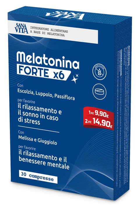 SANAVITA MELATONINA FORTE X6 30 COMPRESSE - farmascienza.it