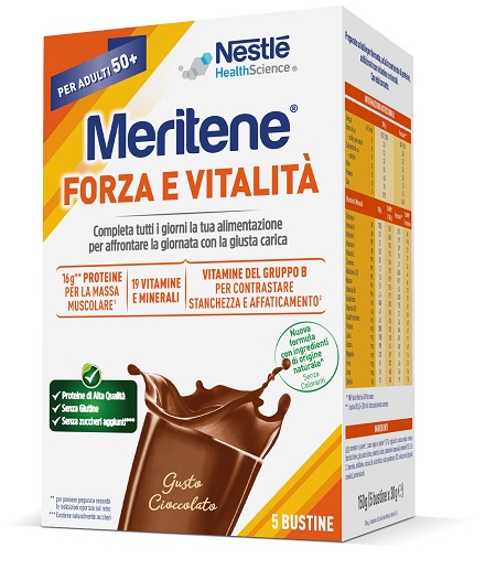 MERITENE FORZA E VITALITA' CIOCCOLATO 5 BUSTINE DA 30 G - farmascienza.it