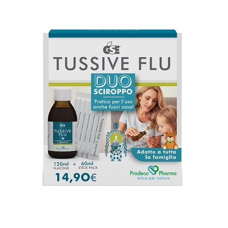 GSE TUSSIVE FLU DUO FLACONE+6 STICK PACK MONODOSE - farmascienza.it