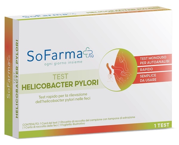 TEST AUTODIAGNOSTICO HELICOBACTER PYLORI SOFARMAPIU' - farmascienza.it