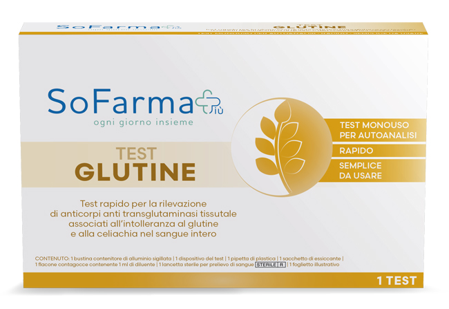 TEST AUTODIAGNOSTICO GLUTINE SOFARMAPIU' - farmascienza.it
