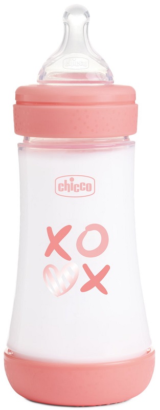 CHICCO BIBERON P5 240ML MED SILICONE GIRL - farmascienza.it